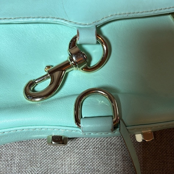 Rebecca Minkoff Purse Wintermint Leather Mini MAC Crossbody Bag - Picture 7 of 13